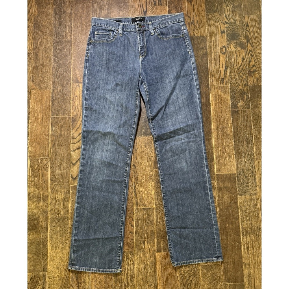 Talbots Blue Jeans Women's Size 8 Straight Red Tab Mid Rise Stretch